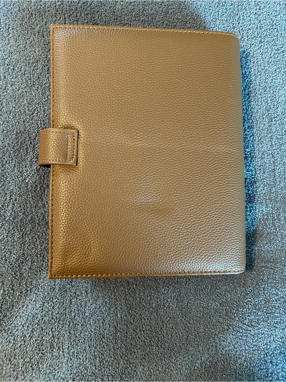 Pebbled Leather Snap-Tab Organizer Wallet in Brown